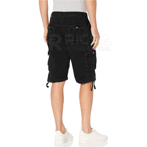 Shorts de chasse décontractés pour hommes 100 % coton respirant léger séchage rapide écologique multi-poches taille mi-haute unie pour l'extérieur - Product Image 4