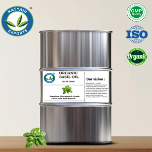 Huile essentielle de basilic biologique USDA, distillée à la vapeur, emballage standard - Pour la fabrication de savons et de bougies - Origine Inde - Product Image 3