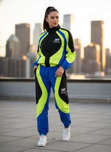 ชุดเซ็ตเสื้อแจ็คเก็ตและกางเกงวอร์มสตรีทแวร์พรีเมียมแบบสั่งทำพิเศษ น้ำหนักเบา ทรงโอเวอร์ไซส์ มีฮู้ด ตกแต่งด้วยผ้าแบบแพทช์เวิร์ค ระบายอากาศได้ดี ผลิตจากไนลอน - Product Image 5