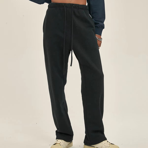 Men's Loose Trousers Custom Streetwear Stripe Sweatpants Embroidery Logo 100% Cotton <b>Baggy</b> <b>Jogger</b> Flare Sweatpants for Men - Product Image 1