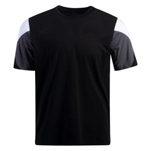 Camisetas de Manga Corta para Hombre al por Mayor, Camiseta Negra de Algodón con Cuello Redondo, Fabricante de Camisetas con Logotipo Personalizado, Camisetas con Bloques de Color - Product Image 1