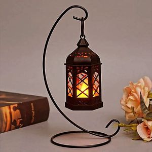 Moroccan Style Handmade Metal <b>Lantern</b> Candle Holder Hanging Table <b>Lamp</b> Lighting Home Decor Christmas Easter Customizable Size - Product Image 2