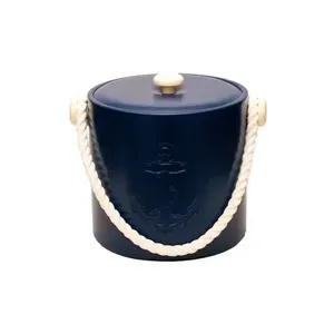 Modern Round Metal Ice Bucket With <b>Lid</b> And Scoop Rust Resistant Party Cooler Gold Finish ice Bucket - Product Image 6