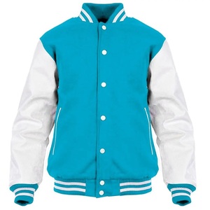 Blouson universitaire pour homme de bonne qualité, style High Street, col rabattable, 100% laine, coupe-vent et respirant, fabriqué au Pakistan - Product Image 1