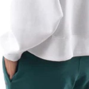 Sweat-shirt blanc Inferno Drop Arm pour femme, pull à capuche oversize, style décontracté streetwear, confort hivernal - Product Image 3