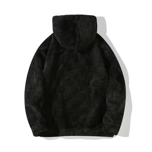 Sweats à capuche décontractés personnalisés du fabricant pour hommes Pull d'hiver à manches longues coupe ajustée Sweatshirts à carreaux d'automne Street Wear Motif solide - Product Image 2