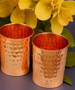 Gobelets en cuivre réutilisables de qualité supérieure, verres métalliques pour eau, jus, cocktails, service de cuisine, bar, vaisselle. - Product Image 1