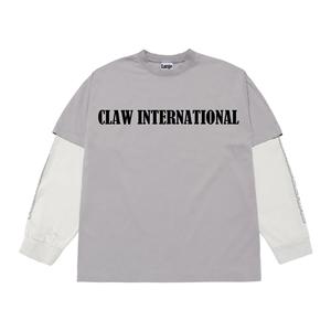 T-shirt Homme à Manches Longues Double Couche en Tissu Gaufré Lourd et Surdimensionné, Impression Personnalisée, Logo Personnalisé, Mélange de Coton Doux Tri-Blend - Product Image 1