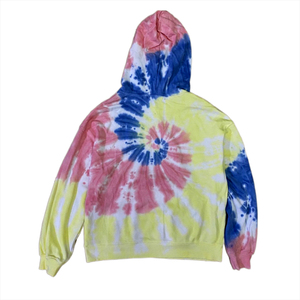 Solid Trader Superior <b>Soft</b> Cotton Classic Drop Shoulder Loose Fit Vibrant Multi Tone Sweatshirt Women Tie Dye <b>Hoodie</b> - Product Image 4