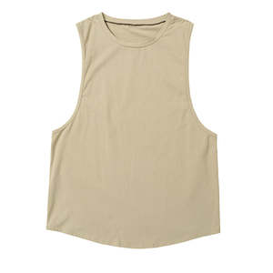 Débardeur de sport classique en coton pour homme, coupe ajustée, longueur mi-cuisse, haut de gamme, pour la gym, le sport, la course et les loisirs - Product Image 5