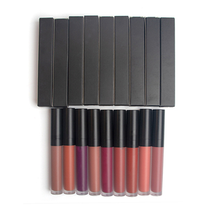 24 Colors Black Matte Frosted Square Tube Liquid <b>Lipstick</b>, Long-Lasting Non-Transfer High Pigment Lip Tint - Product Image 1