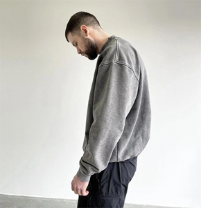 Sudadera con Capucha para Hombre, Cuello Redondo, 100% Algodón, Forro Polar de 300g, Manga Larga, Invierno, Estilo Urbano, Transpirable, Secado Rápido, Personalizable - Product Image 3