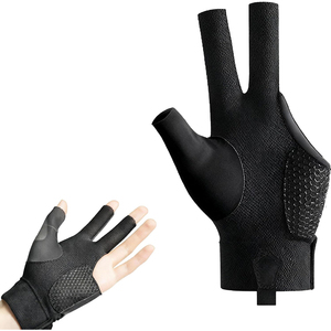 Spandex Material Sports Snooker <b>Gloves</b> for Men and Women 3 Fingers Design <b>Moisture</b> Wicking & UV Protection - Product Image 2