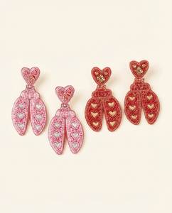 Boucles d'oreilles royales brodées de perles et de perles de verre, accessoires de mode ethniques de luxe pour femmes, collection - Product Image 3