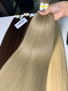 A granel 100 gramos NASA Extensiones de cabello Recto natural Envío rápido Paquetes vietnamitas vírgenes Toda la longitud Extremos súper dobles dibujados - Product Image 3
