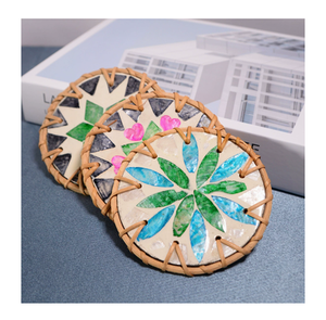 Creative Classic Rattan Tea Coaster Insulation Mat Coaster Eco-Friendly Heat Resistant <b>table</b> <b>Protector</b> Placemats - Product Image 1