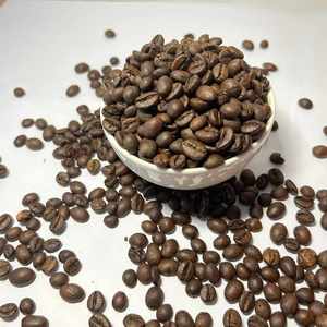 Grains de café Arabica Robusta biologiques de qualité supérieure, frais, torréfaction foncée, saveur intense, qualité supérieure, scellés sous vide - Product Image 1