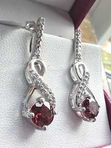 Sterling Silver <b>Blush</b> Garnet Drop Earrings Handmade Gemstone Jewelry Elegant Design For Women Wholesale Export - Product Image 6