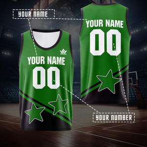 Conjunto de Uniforme de Baloncesto Personalizado, Transpirable, de Malla, Cuello en V, Sin Mangas, Sublimado, Absorbente de Humedad, Unisex para Adultos, Uniforme Deportivo para Equipo - Product Image 5