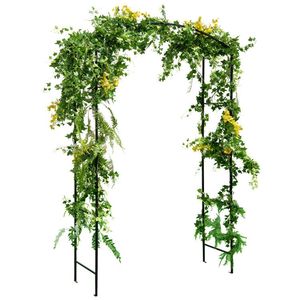 Arco da Giardino con Traliccio e Cancello, Supporto per Piante da Esterno Alto 1,8 Metri per Recinzione e Patio - Product Image 1