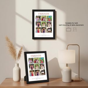Cadre photo en bois massif fait main - Design moderne vintage, fixation murale/au sol, impression couleur intégrale, fournisseur en gros - Product Image 1