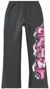 Conjunto de Sudadera con Capucha y Pantalones Anchos de Algodón con Estampado Completo y Lavado Ácido, Personalizado OEM de 2 Piezas, con Parches de Chenilla - Product Image 5