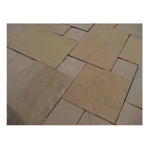 Blocs de pierre de grès beige Dholpur, découpe sur mesure moderne pour l'aménagement paysager des villas, pierre naturelle durable - Product Image 2