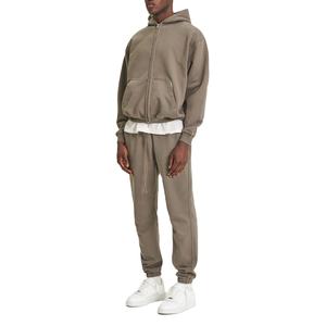 Customized Men's Top Quality Men's Zipper <b>Hoodie</b> Tracksuits <b>Oversized</b> Streetwear Loose Shoulder Cotton <b>Fleece</b> Custom Logo Design - Product Image 3