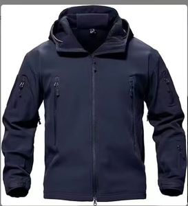 High Quality Mountaineering Waterproof Assault Suit Windbreaker Outdoor <b>Jacket</b> <b>Fleece</b> <b>Lined</b> 7 Pocket Soft Shell Warm Winter Coat - Product Image 6