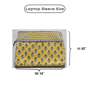 Funda para Portátil Clásica, Suave, Estampada a Mano con Diseño Rajasthani, Acolchada, con Múltiples Bolsillos y Cierre, de Algodón Puro, Ecológica, al por Mayor - Product Image 6
