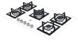 Estufa de Gas Moderna Blanca de 5 Quemadores con Quemadores de Alta Eficiencia y Protección Contra Fallos de Llama - Product Image 2