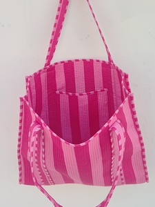 กระเป๋าสะพายผ้าฝ้ายสีพื้นสดใสความจุขนาดใหญ่ สำหรับฤดูร้อน ฤดูใบไม้ผลิ ไปเที่ยวชายหาด ใช้ในชีวิตประจำวัน แฟชั่น - Product Image 2