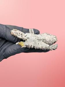 Collar con Colgante de Águila Iced Out en Tono Plateado con Moissanita, Amuleto de Águila Voladora Estilo Hip Hop - Product Image 5