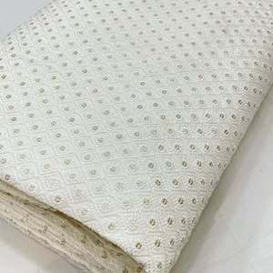 African Sequin Lace Fabric Beaded Embroidery Mesh Fabric Party Wear Wedding Dress Fabric Wholesale - Product Image 1
