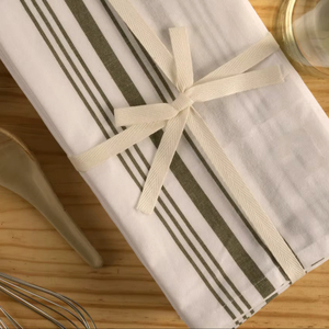 Paños de Cocina Cuadrados/Rectangulares 100% Algodón Ecológicos, a Rayas, Resistentes a los Niños, Tejidos, de Secado Rápido y Lavables a Máquina - Product Image 1