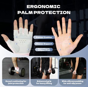 Gants de sport respirants avec support pour les poignets, antidérapants, adhérence totale de la paume, pour la musculation, la remise en forme, pour hommes et femmes, OEM - Product Image 3