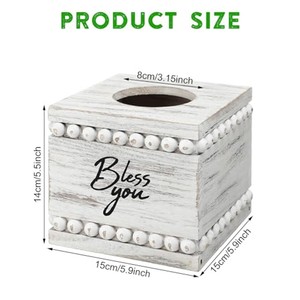 Rustic <b>Pine</b> Wood Tissue <b>Box</b> Cover Distressed Farmhouse Wholesale Aqdus Saleem - Product Image 5