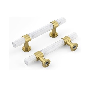 Factory Price Epoxy Resin Acrylic Brass Furniture <b>Pulls</b> Handles Long Handle for Bathroom Kitchen <b>Drawer</b> Cabinet Handle - Product Image 2