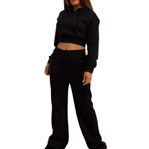 Survêtement pour femme avec logo personnalisé, manches longues, vêtements de sport, survêtements courts respirants pour femme - Product Image 1