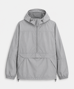 <b>Mens</b> Winter Casual Lightweight Hooded Windbreaker <b>Jacket</b> with Zipper Closure Solid Color Softshell Polyester/Nylon 220g - Product Image 4
