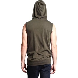 เสื้อฮู้ดแขนกุดสำหรับออกกำลังกายผู้ชาย ผ้าฝ้าย 100% แบบเรียบง่าย เป็นมิตรกับสิ่งแวดล้อม มีกระเป๋าเสื้อ เหมาะสำหรับฤดูหนาว - Product Image 4