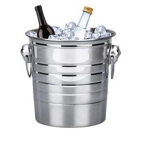 Bulk Stainless Steel Beer Ice Bucket Party Ice <b>Container</b> Double Wall Insulated <b>Wine</b> Champagne Cooler Bar Accessories with Handle - Product Image 1