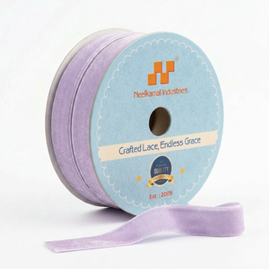 Cinta de Terciopelo de Una Cara Color Lavanda Pálido de 12 mm, Rollo de 50 Yardas para Envolver Regalos de Rakshabandhan, Decoración de Rakhi, Personalizable al por Mayor - Product Image 4