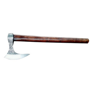 Handmade Head Mattock Hatchet Carbon Steel Blade Wood Handle <b>Leather</b> Sheath Custom Axe 16-inch Overall Length DIY Industrial - Product Image 2
