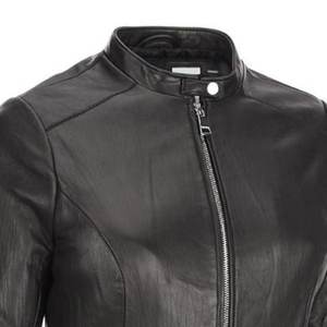 Nuevas Chaquetas Negras Personalizadas con Logotipo RTS para Mujer, Chaqueta Vintage para Invierno, Abrigos de Cuero de Alta Gama, Chaquetas Bomber Auténticas, Estilo Urbano - Product Image 6