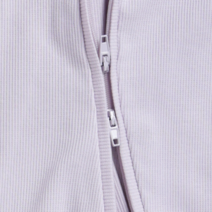 Mameluco con cremallera de elastano de bambú de calidad superior-Niebla de lavanda - Product Image 5