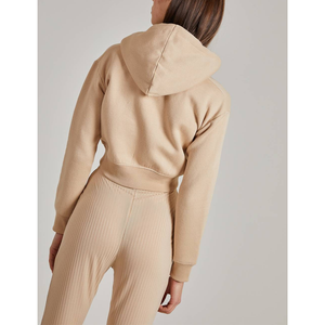 เสื้อฮู้ดสไตล์สตรีทแวร์อเมริกันทรงหลวมสบายๆ ปี 2026 ผ้าคอตตอนผสมโพลีเอสเตอร์ ปักโลโก้ 3 มิติ แบบครอป ซิปหน้า - Product Image 6