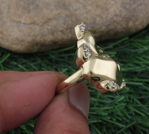 Gold Plated CZ Sterling Silver Wedding Classic Tarnish Free Waterproof <b>Plain</b> Band Minimalist Dome <b>Ring</b> Gold Jewelry Women - Product Image 3