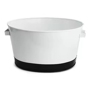 Durable Metal Ice Beverage Tub Stainless Steel Party Cooler Bucket Wine <b>Beer</b> <b>Chiller</b> Tub Party Use - Product Image 5
