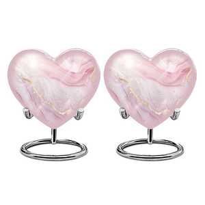 Urne Cœur Moderne Vintage en Aluminium et Laiton pour Décoration d'Intérieur, Idéale pour Commémoration, Anniversaire ou Mariage – Élégante et Décorative - Product Image 3